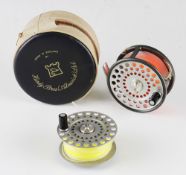Hardy Bros The Zenith wide drum alloy fly reel and spare spool - 3 3/8