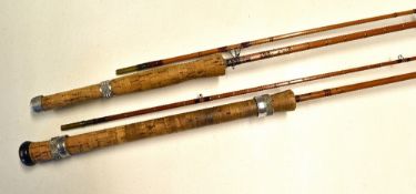 2x J S Sharpe's Aberdeen split cane rods - both used to incl The Breamar 7ft 2pc spinning and The