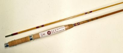 Fine Hardy Bros The C.C De France trout fly rod - 8ft 2pc palakona split cane, line 5#, with agate