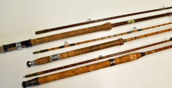 Collection of various spinning rods from green heart to fibre glass incl Hardy (3) - Hardy 8ft