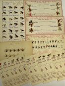 Interesting Collection of Allcocks & Co Fly Display Cards - to incl 5x Salesman display cards 