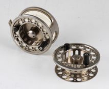 Scierra XDA 7/9 bright finish sea trout/salmon fly reel and spare spool - 3.75 inch dia wide drum