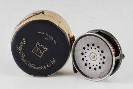 Hardy Bros The Perfect Dup Mk II alloy narrow drum trout fly reel c. 1930's - 3 1/8