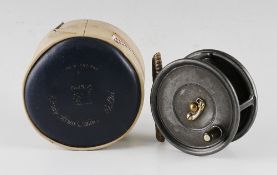 Hardy Bros The Uniqua Ex-Wide Drum Salmon Alloy Fly reel c.1950's - 3.75