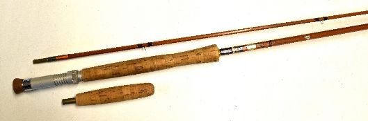 JS Sharpe Ltd Aberdeen impregnated cane sea trout fly rod- The Scottie made for Farlow 10ft 2pc,