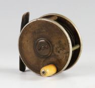 Hardy Bros Makers Alnwick brass, ebonite and nickel silver combination reel: 2.5