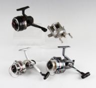 Collection of various spinning reels (4) - Daiwa 123M Harrier Graphite Closed face reel (G);