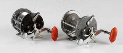 2x Vintage Penn Monofil Conventional Fishing Reels - Penn Monofil No25 and No26 with chrome