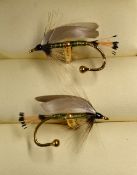 Fine pair of Greenwell's Glory Cuff Links - pair of gold plated fly fishing cufflinks - in