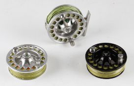 Fine Hatch USA Monsoon 3Plus large arbor lightweight trout reel c/w 2 spare spools and lines - 3.25