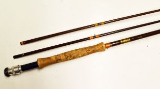 Hardy Glass Fibre fly rod - 9ft 2pc c/w spare tip line 6#, alloy screw locking fitting each