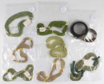 Collection of 9x various silk fly lines - to incl Kingfisher No.2 DT5I (2x tapers intact),