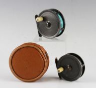 2x Malloch Perth alloy trout fly reels - 3.5