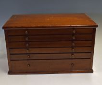 Collectors Fly Cabinet, Flies and Accessories - 6x drawer cabinet c/w 8x Hardy Card boxes, 6x