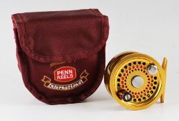 Fine Penn International 1.5 gold anodised trout fly reel and line - 3