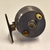 Birmingham/Redditch made alloy and brass tournament side caster reel c.1920/30's - 3