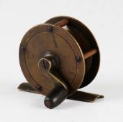 Scarce Anderson Dunkeld small brass trout crank wind fly reel - 2.25