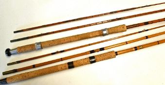 2x Avon River Rods - Murdoch Avon Queen Whole/Split Cane Float Rod - 11ft, 3 piece float rod, cork