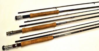 3x good carbon trout fly rods - Caudle & Rivas 