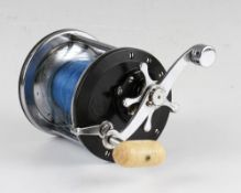 Penn Longbeach Sea Fishing Reel No68 with counter balanced torpedo handle (some damage), chrome