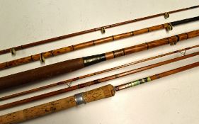 2x interesting splitcane/wholecane/green heart coarse rods - Allcocks Record Breaker Deluxe 10ft 6in