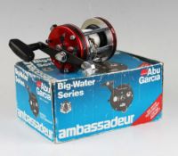 Abu Ambassadeur Big Water Series 7000 level wind multiplying reel - red end plates ser. no 8148990 -