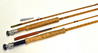 Rare Lt Col Oborn Dorset and a rare original spliced Eggington London split cane trout fly rods (