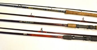 3x Abu Garcia Carbon Specimen-River-Ledger rods - Cardinal 2000 Atom 12ft 2pc graphite, fuji style