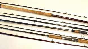 3x good carbon coarse rods - Max Performance Extreme Match 13ft 3pc with fuji style guides; Daiwa 