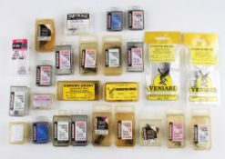 2x large plastic boxes of Salmon and Trout Fly Hooks - incl Veniard Salmon/Sea Trout Trebles,