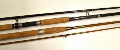 2x interesting contrasting spinning rods ancient meets modern - Apollo Tubular Steel Rod 8ft 6in 2pc