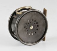 Hardy Bros The Perfect Dup Mk II alloy salmon fly reel c. 1930 - 4.25
