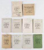 Trout flies: Ten trade card by Roger Woolley, Hatton Derby containing a quantity of trout flies tied