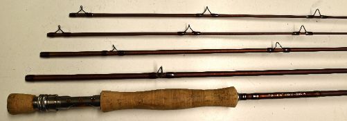 Roger Beale purpose built high module carbon fly rod - 10ft 4pc c/w spare tip, line 6/7 #, with 2x
