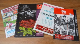 England in South Africa 1994 Rugby Programmes: v Orange Free State (Bloemfontein); v Natal (Durban);