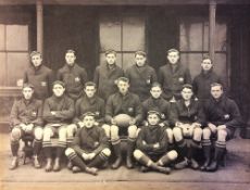 Rare 1906 Oxford University Rugby Varsity Match XV photo: Splendid large card-backed crisp, clear
