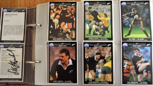 Rugby Trade Card Collection, much autographed: Another splendid full album of Rugby Trade Cards from
