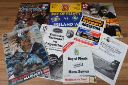 New Zealand v Tourists etc Rugby Programmes: Nelson Bays-Marlborough, Taranaki and NZ 1st (