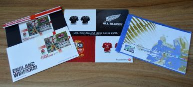 4x Rugby Philatelic First Day Covers/Stamps: Very attractive items: England 2003 RWC Champions First