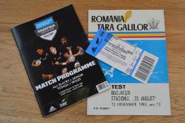 Scarce Welsh Rugby Programmes (3) - Less-common away etc clean crisp unsmudged (common failing)