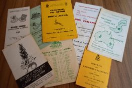 Tourists Rugby Programmes in the South & West of England: Fine collection of issues for Western