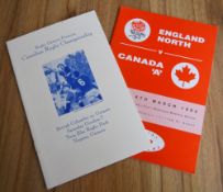Canadian Rugby Programme interest: Less-available pair, England North v Canada 'A' at Fylde, 1994;