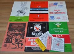 USA in Wales Rugby Programmes, 1987: v Breconshire (Brecon); Ebbw Vale; Glamorgan Wanderers;