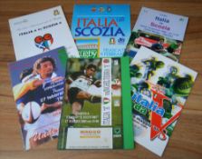 Italian home Rugby Programmes: Selection, Italy v Ireland 1995 (Treviso); U-18s v Ireland 1999 (