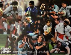 2007 Sale Sharks Giant Canvas rugby print, RWC Rugby Stars: A fine large painting, 32