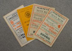1946 Victory Internationals Rugby Programmes (4): Sought-after scarce issues from Scotland v