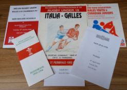Welsh Junior Representative Rugby Programmes etc (6): Wales Youth v Canada 1988 (Newport, with '