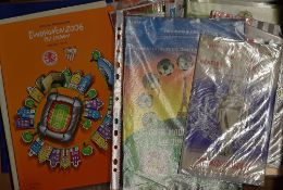 Collection of big match programmes to include European Nations 1980, World Cup official tournament