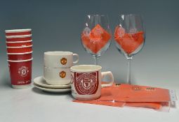 Manchester United Wine Glasses to include a pair of Aperol Spritz Manchester United Wine Glasses and