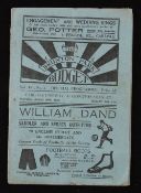 1934/1935 Carlisle Utd v Accrington Stanley match programme 30 August 1934. Fair-Good.